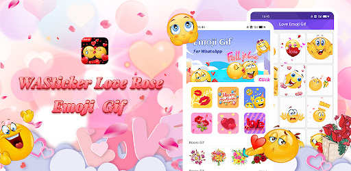 WASticker Love Rose Emoji GIF